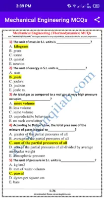 Mechanical Engineering MCQs android App screenshot 0